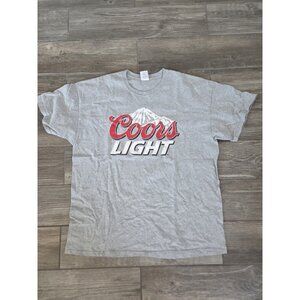 Vintage Coors Light Shirt Men’s Size XL Gray Graphic Logo Tee T Shirt